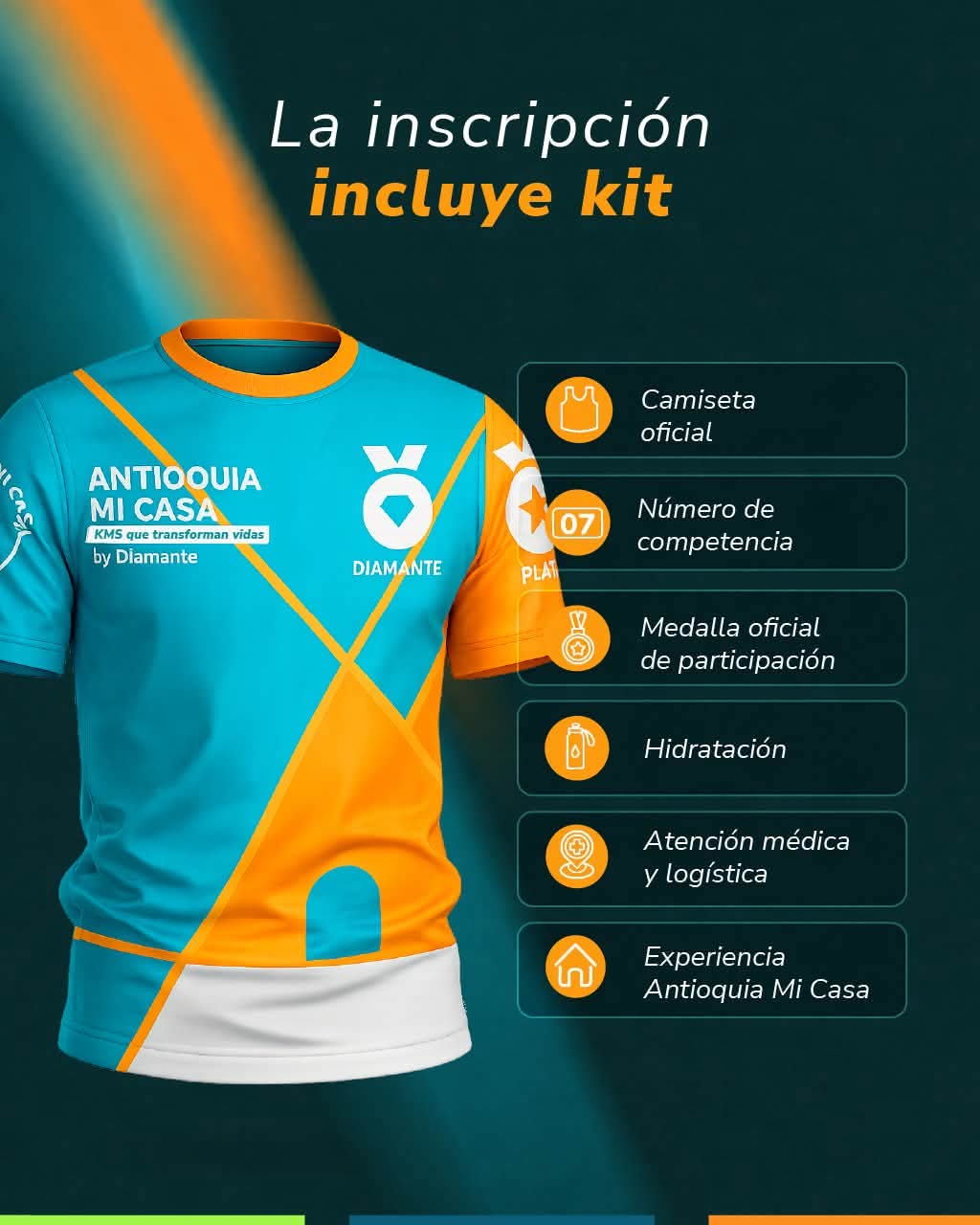 Kit de inscripción de la carrera